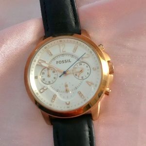 Fossil Watch Gwynn Chronograph Indigo-Dyed Leather